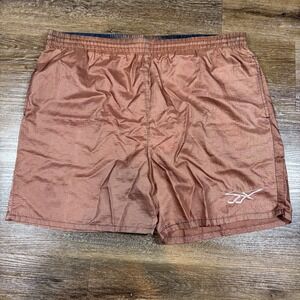 Vintage Reebok Shorts‎ Men's L Pink Nylon Running Gym Athletic 90s Lined